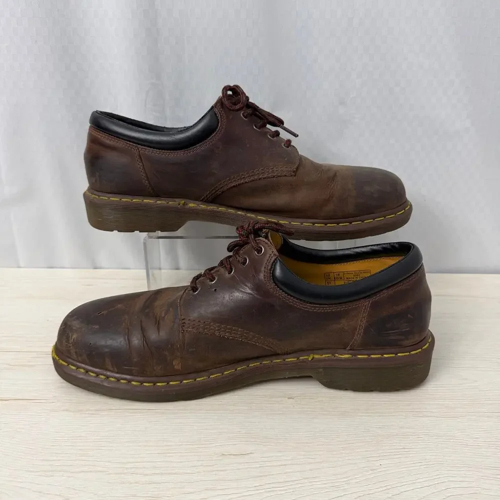 Dr Martens Shoes Mens Size 16 Brown Crazy Horse Leather Casual 8053 Doc